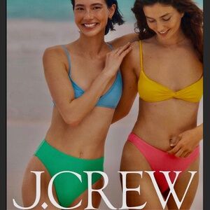 True Blue J.CREW Terry Bikini Top M